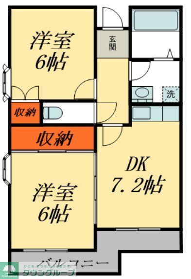 埼玉高速鉄道 鳩ケ谷駅 徒歩20分 3階建 築34年の間取り写真