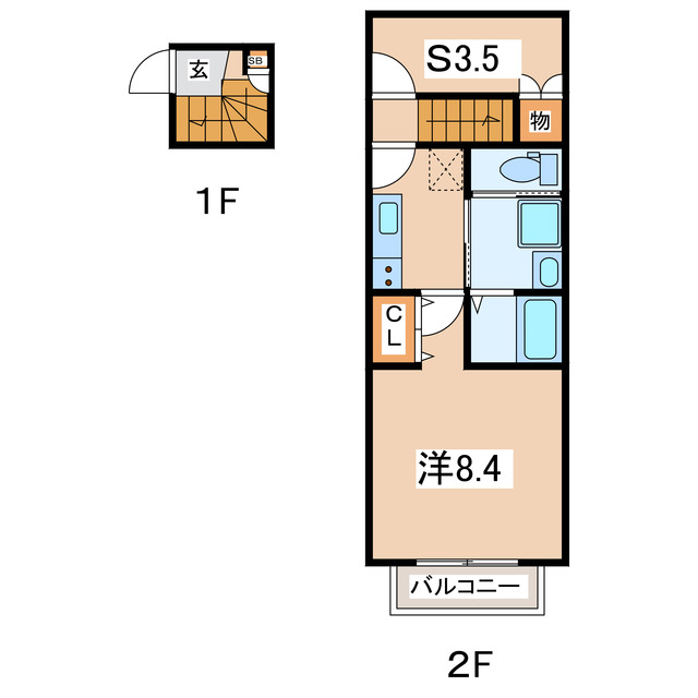 ＪＲ東北本線 安積永盛駅 徒歩15分 2階建 築5年の間取り写真
