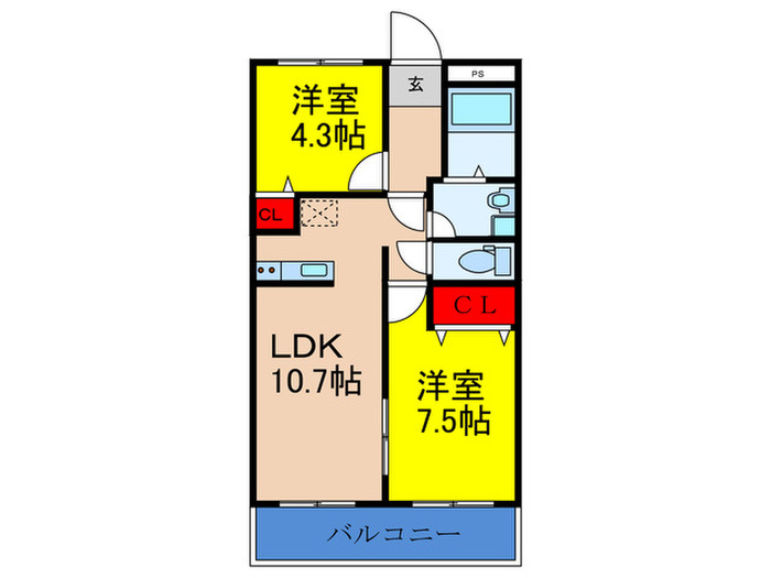 サンメゾンIIIの間取り写真