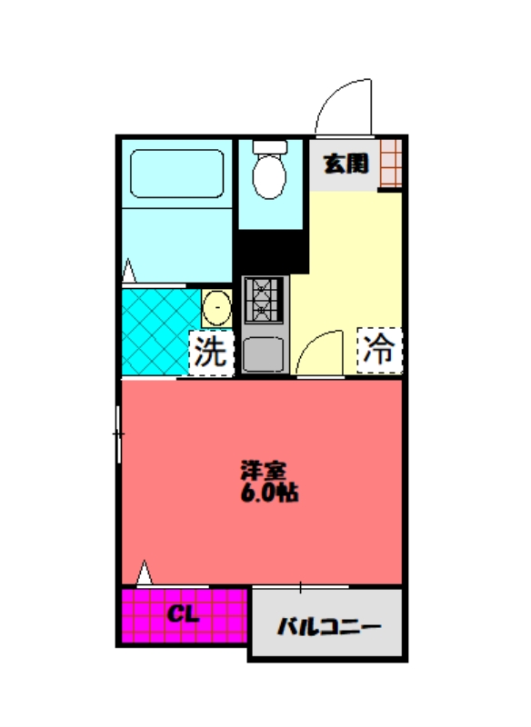 仙台市地下鉄東西線 薬師堂駅 徒歩6分 2階建 築7年の間取り写真