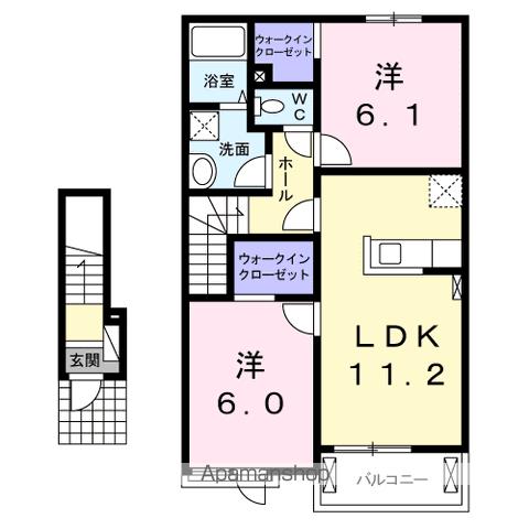 ＪＲ中央線 塩崎駅 徒歩89分 2階建 築12年の間取り写真