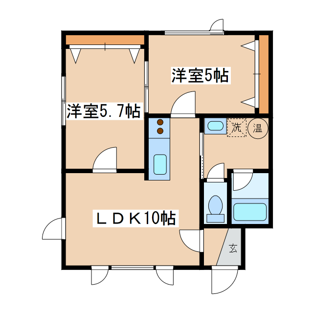 Villa住之江の間取り写真