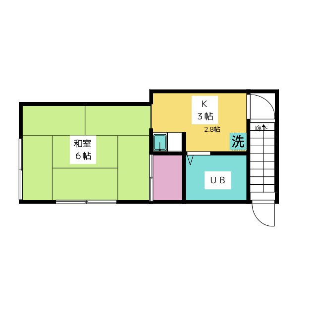 ハイツ西村１号の間取り