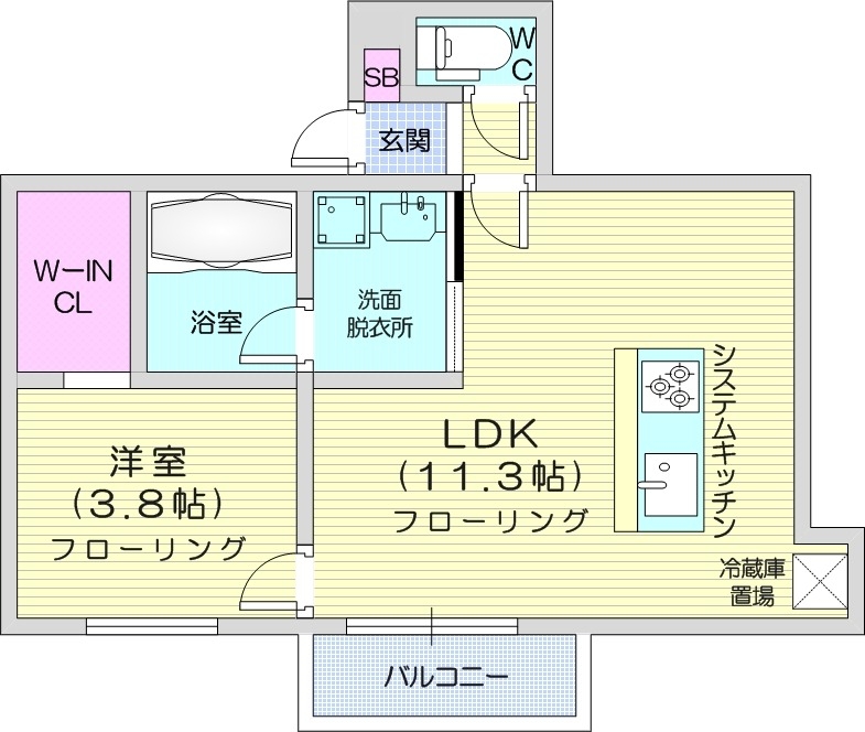 タウンハウス山鼻の間取り