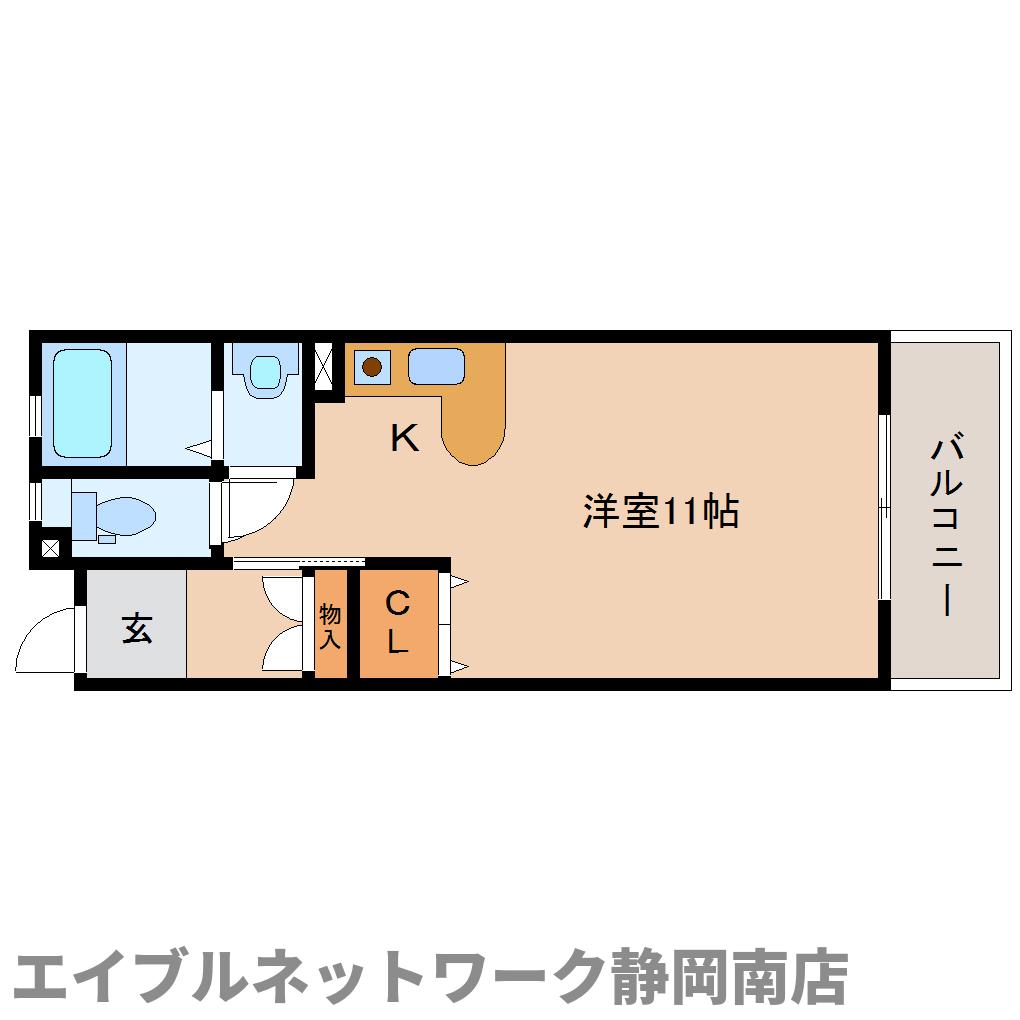 静岡市駿河区馬渕のマンションの間取り