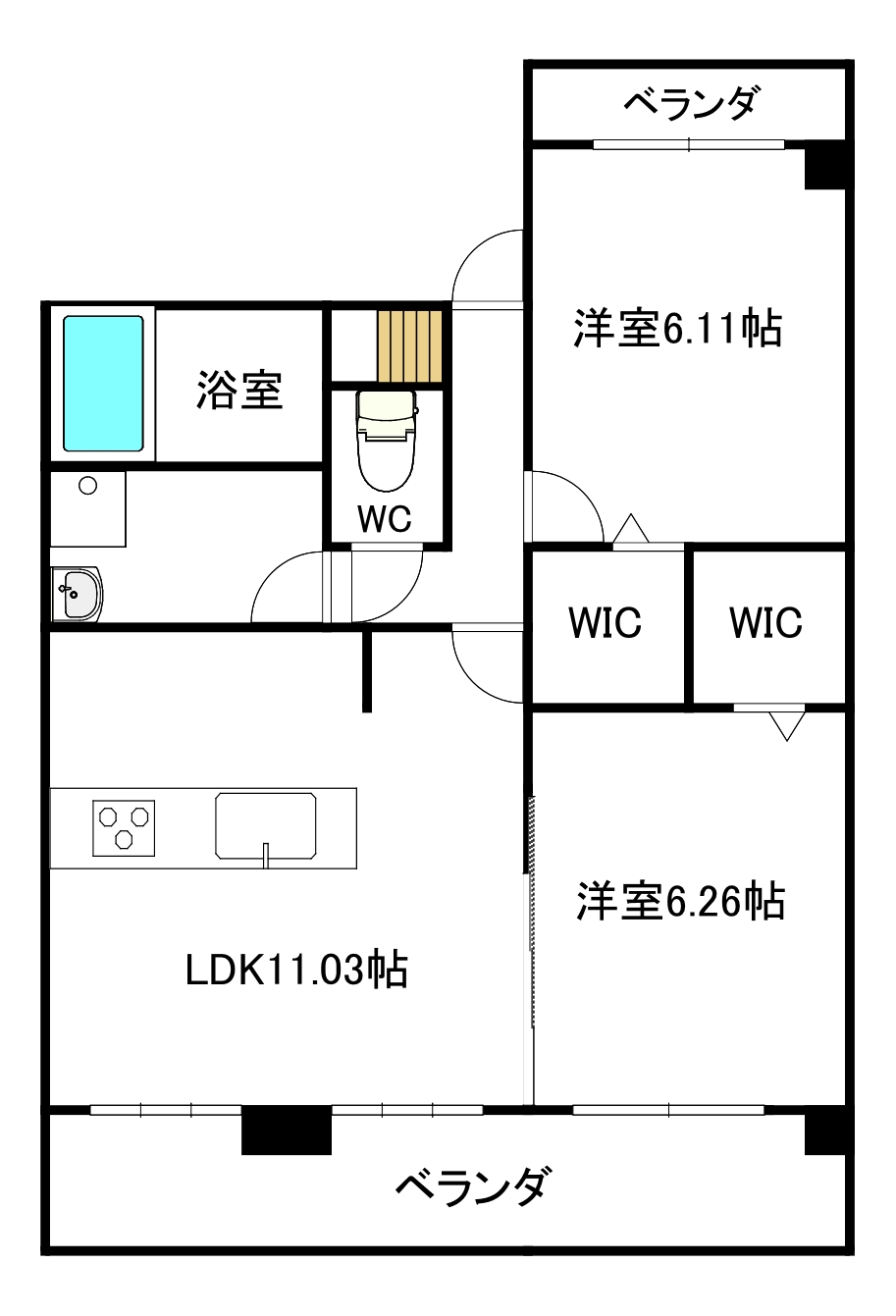 vivi長嶺南の間取り