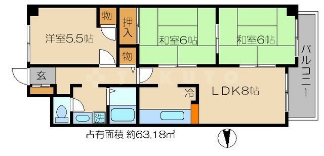 サンパレス山本の間取り