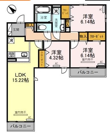 エクセリア白子の間取り