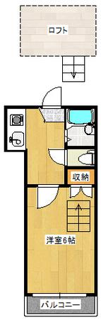 高松市新北町のアパートの間取り