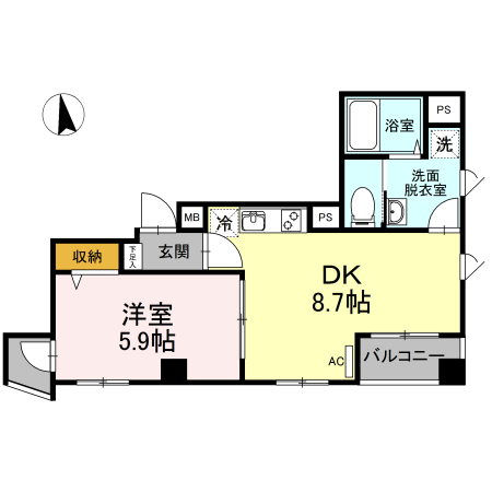 ヴィレッヂ大和東の間取り