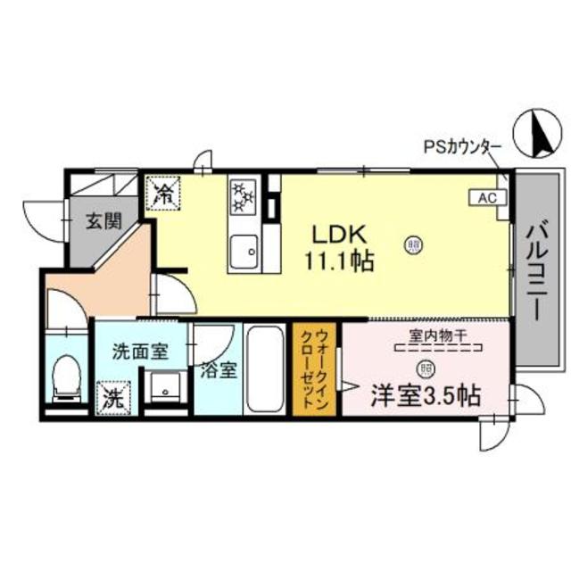 三島郡島本町桜井のアパートの間取り