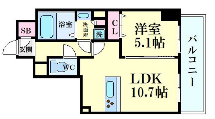 TOPAZ江坂の間取り