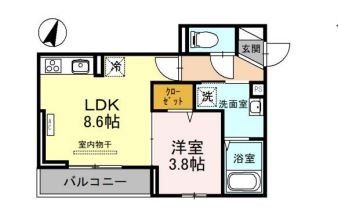 さいたま市浦和区北浦和のアパートの間取り