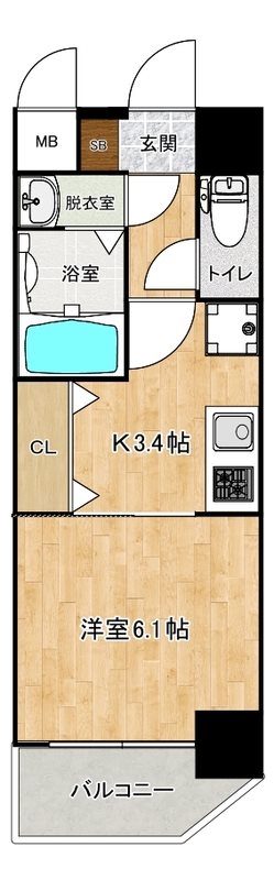 セオリー神戸アネシアの間取り