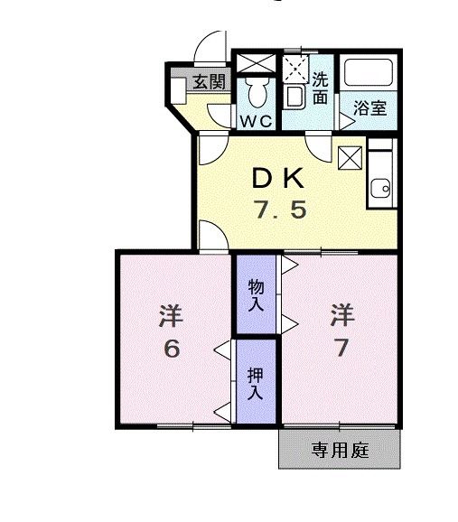 浅口郡里庄町大字新庄のアパートの間取り