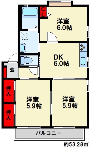 パストラルコーポの間取り