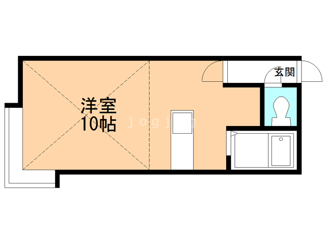 【札幌市西区発寒六条のアパートの間取り】