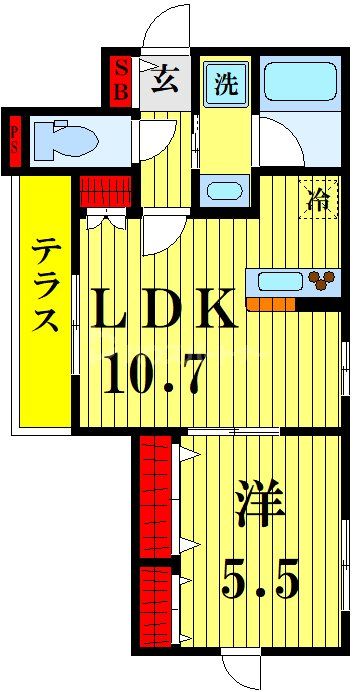 足立区関原のマンションの間取り