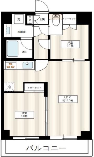 フュージョナル墨田の間取り