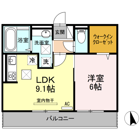 エアフォルク新山口の間取り