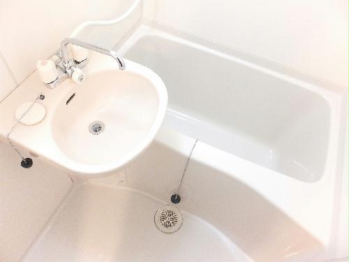 バス・シャワールーム　洗面台とユニット式のお風呂です