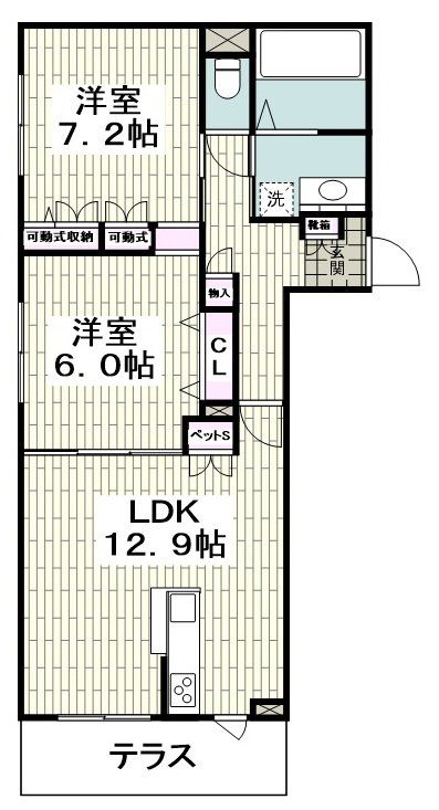 茅ヶ崎市中海岸のマンションの間取り