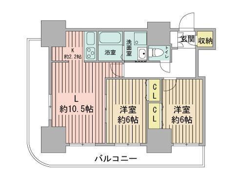 ティアラタワー中島倶楽部の間取り