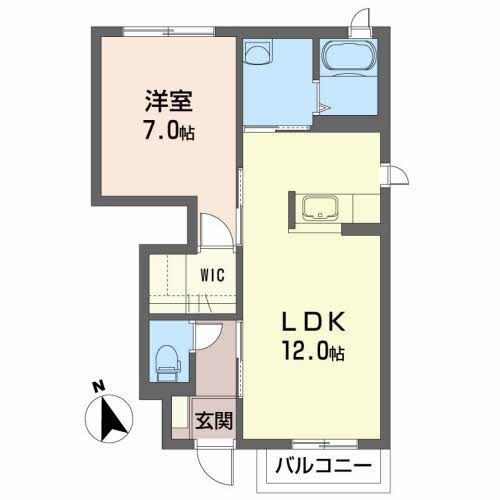 郡山市日和田町のアパートの間取り