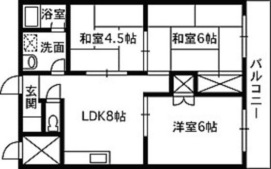 広島市西区横川新町のマンションの間取り