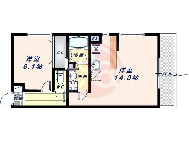 コンフォール帝塚山の間取り