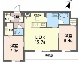 神戸市垂水区桃山台のアパートの間取り