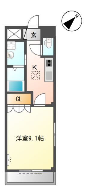 碧南市白砂町のアパートの間取り