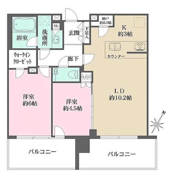 江東区有明のマンションの間取り