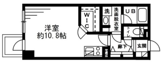 港区東新橋のマンションの間取り