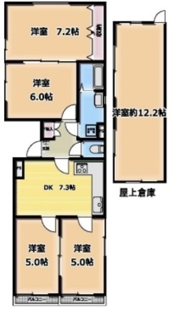 サンパレス国立の間取り