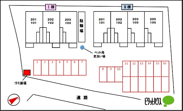 【たいしの杜IIの駐車場】