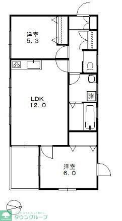 茅ヶ崎市美住町のマンションの間取り