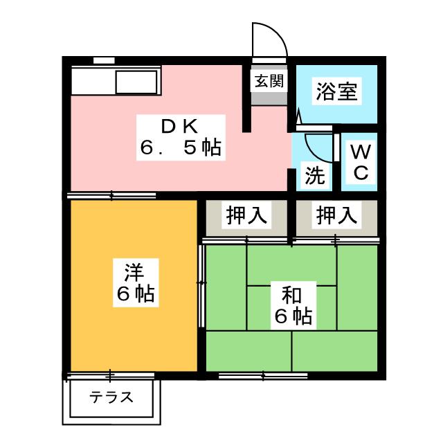 美住工房　Ｃの間取り