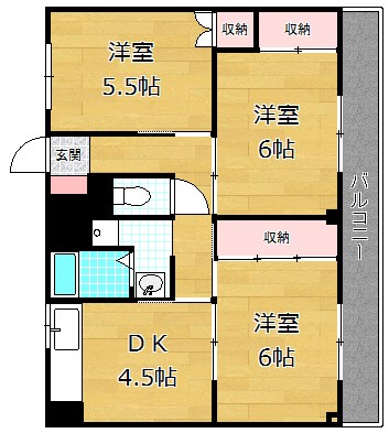 ビレッジハウス春日Iの間取り