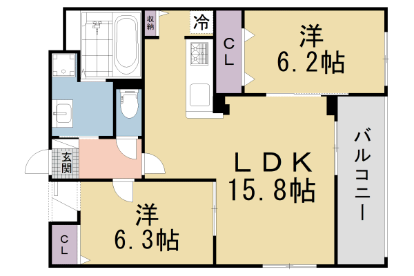 フルール　アムールの間取り