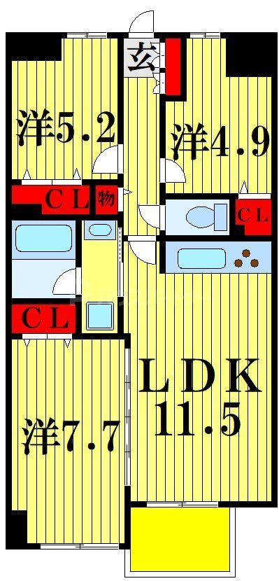 ＵＣＯＵＲＴ西新井の間取り