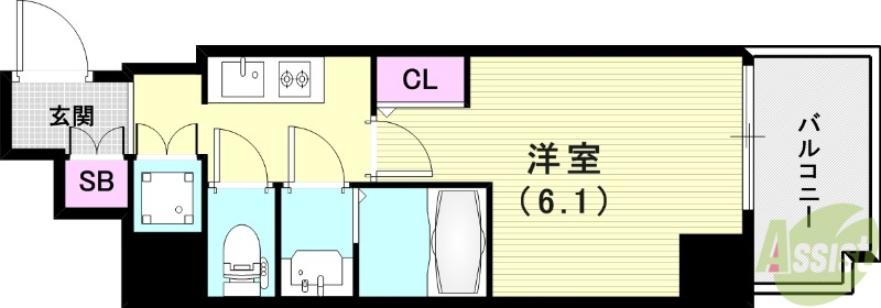 ワールドアイ神戸WESTの間取り