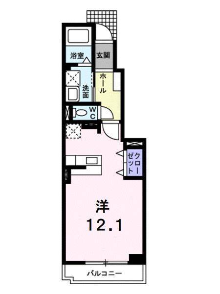 松山市松末のアパートの間取り