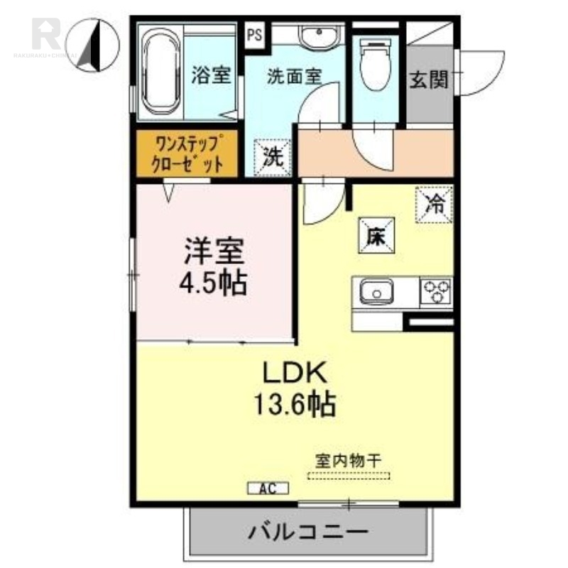 交野市倉治のアパートの間取り