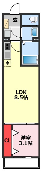 柏市旭町のアパートの間取り