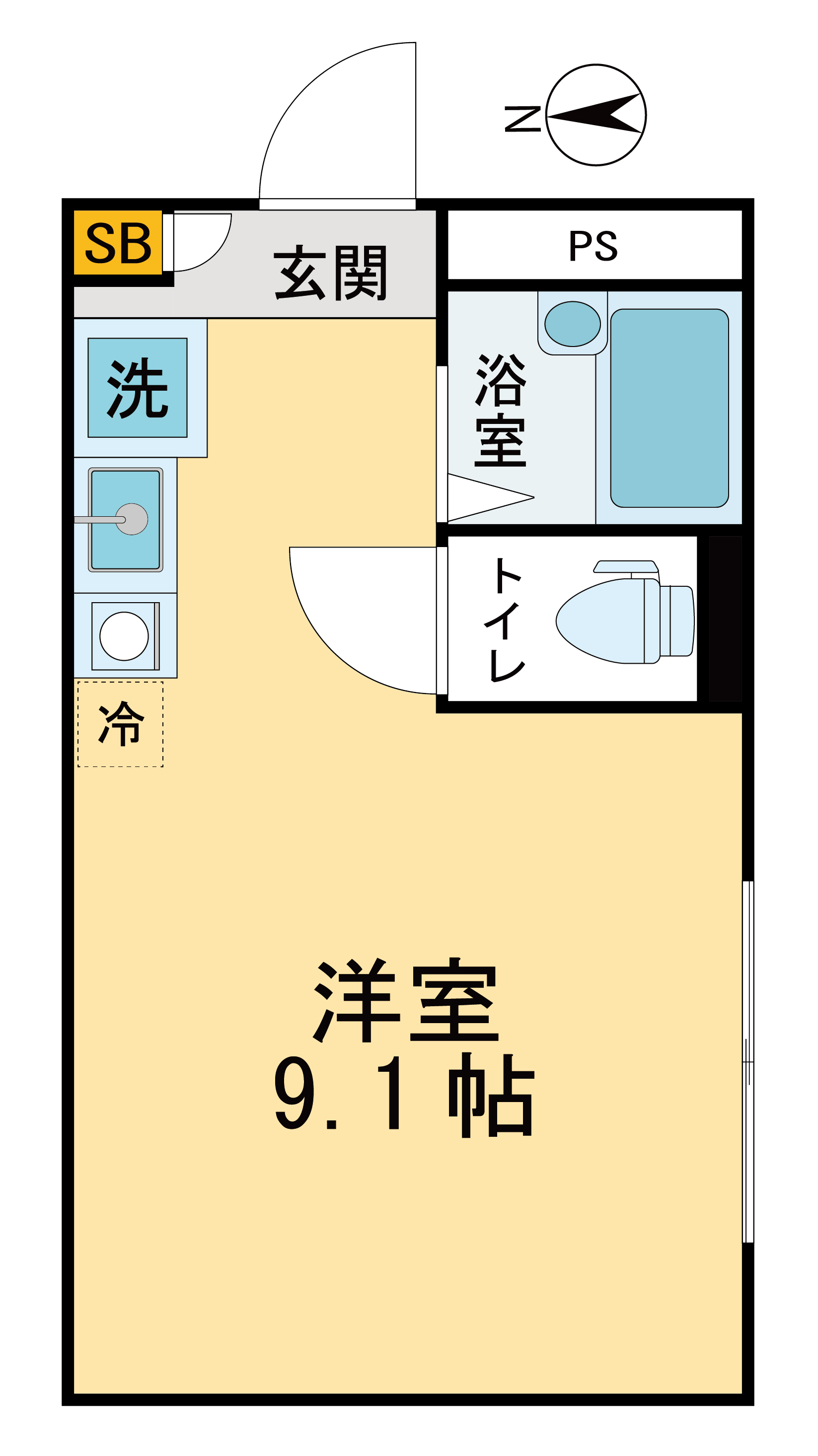 ソレイユ国立の間取り