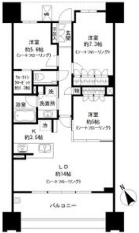 ザ・パークハウス名古屋(ブリリアントスクエア棟)の間取り