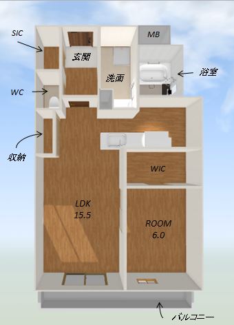 ラフェリーチェ難波の間取り