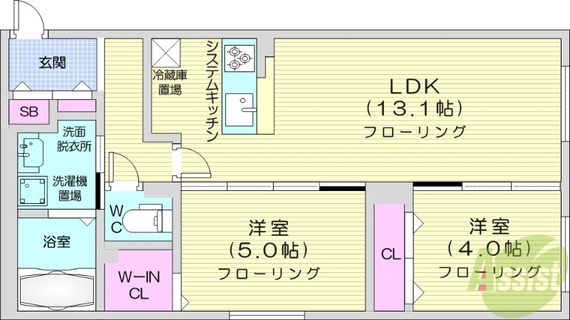 Saliente Yamahanaの間取り