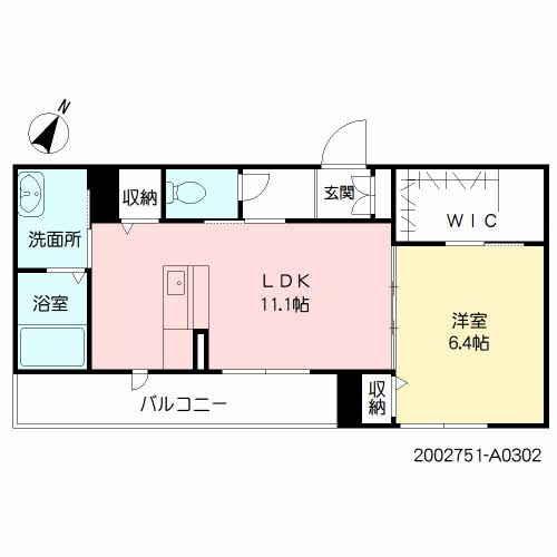 熊本市東区長嶺西のマンションの間取り